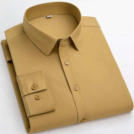 New Cotton Blend Solid Shirts (Skin Colour)