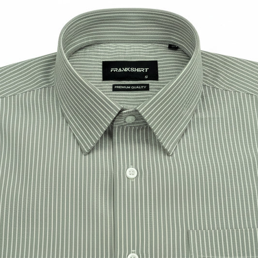 Green Small Strip Down Button Oxford Cotton Shirt