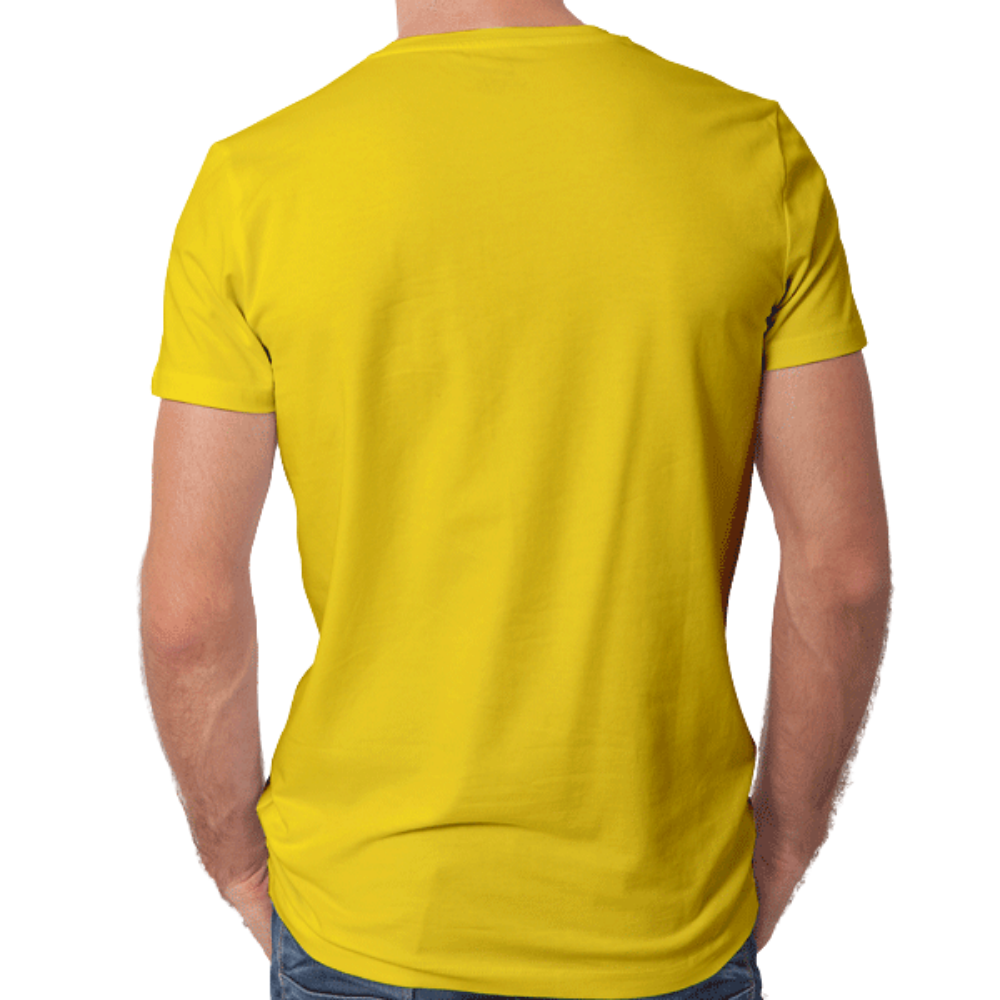 Half Sleeves T-Shirts for Men Cotton (Yellow)