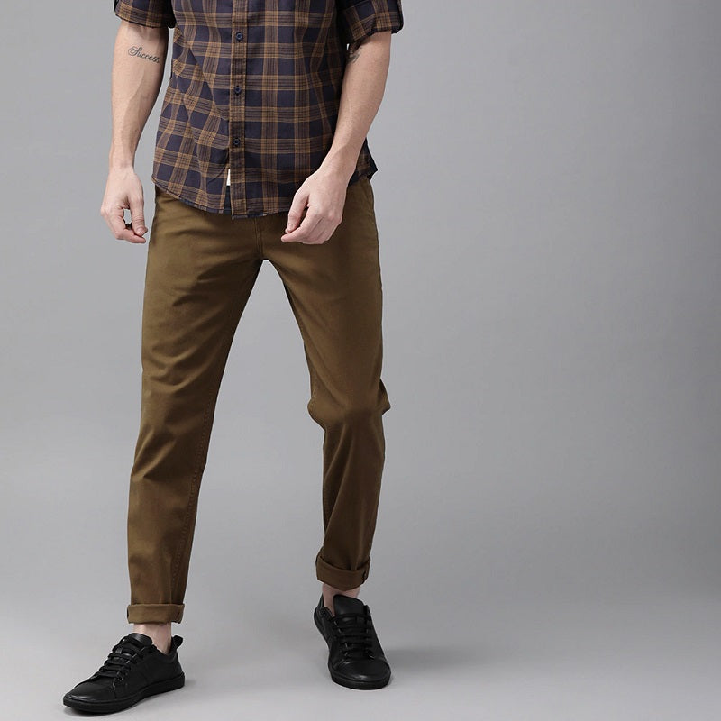 Frankshop Exclusive Casual Pants for Men Dark Brown Color