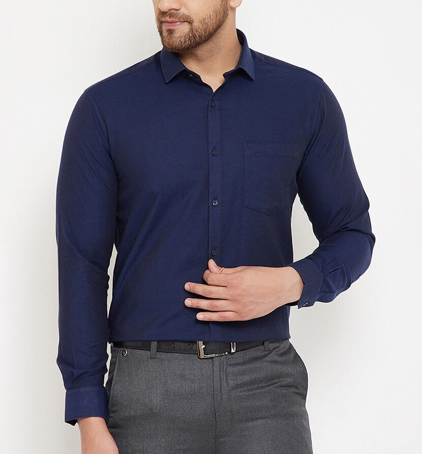 Combo of 3 Cotton Shirt for Man ( Black, Red and Navy Blue )