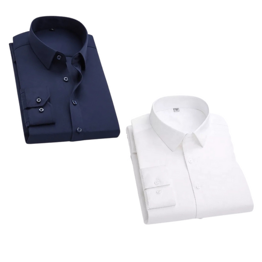 Combo of 2 Cotton Shirt for Man (Blue and White)