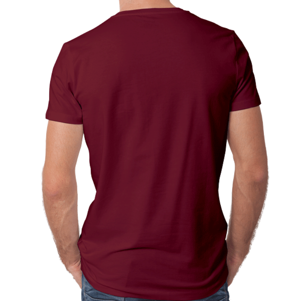 Half Sleeves T-Shirts for Men Cotton (Maroon)