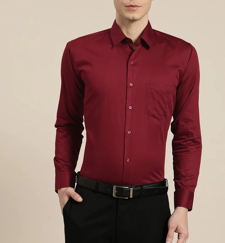 Combo of 4 Cotton Shirt for Man ( White,Maroon,Pink and Pista )