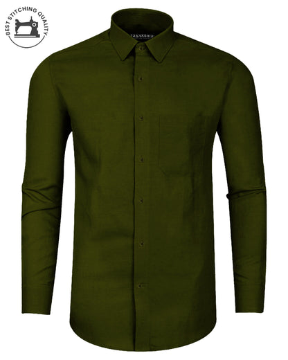 Premium Bottle Green I Formal Shirt I Regular Fit I Cotton Shirt (FS019)