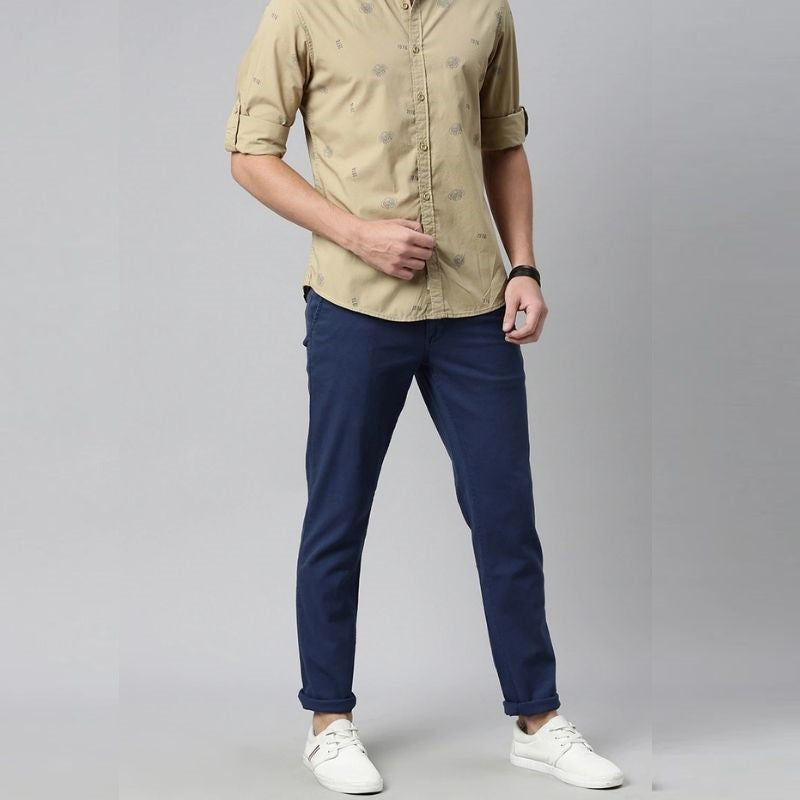 Frankshop Exclusive Casual Pant for Men (Navy Blue)