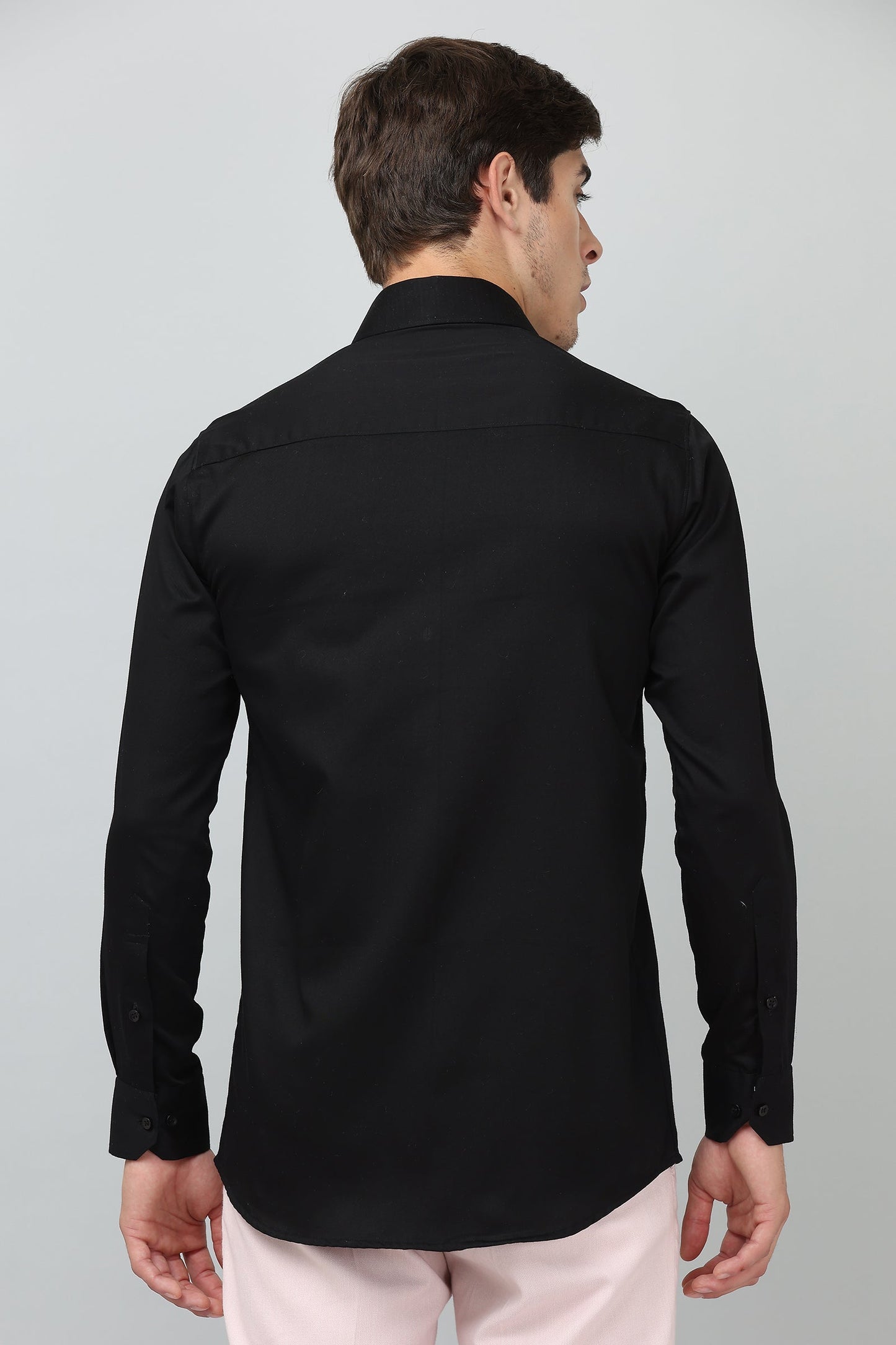 Darnandstitch® Pure Cotton Plain Black Shirt