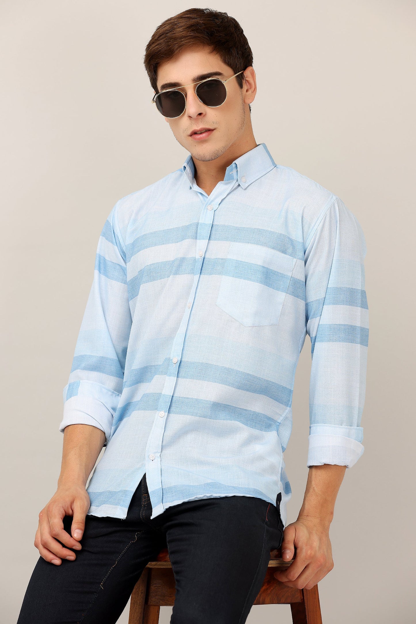 Darnandstitch® New slub cotton Printed shirt