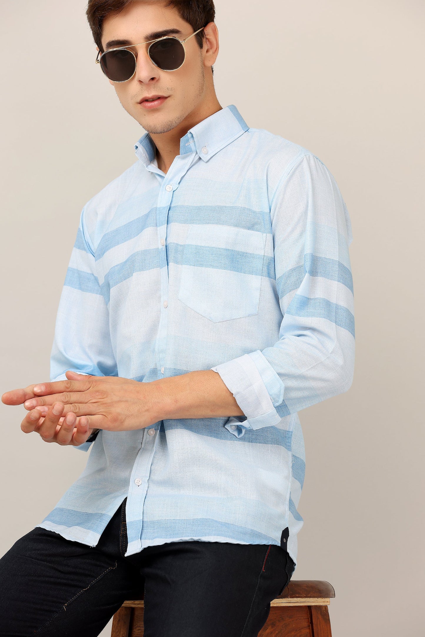 Darnandstitch® New slub cotton Printed shirt