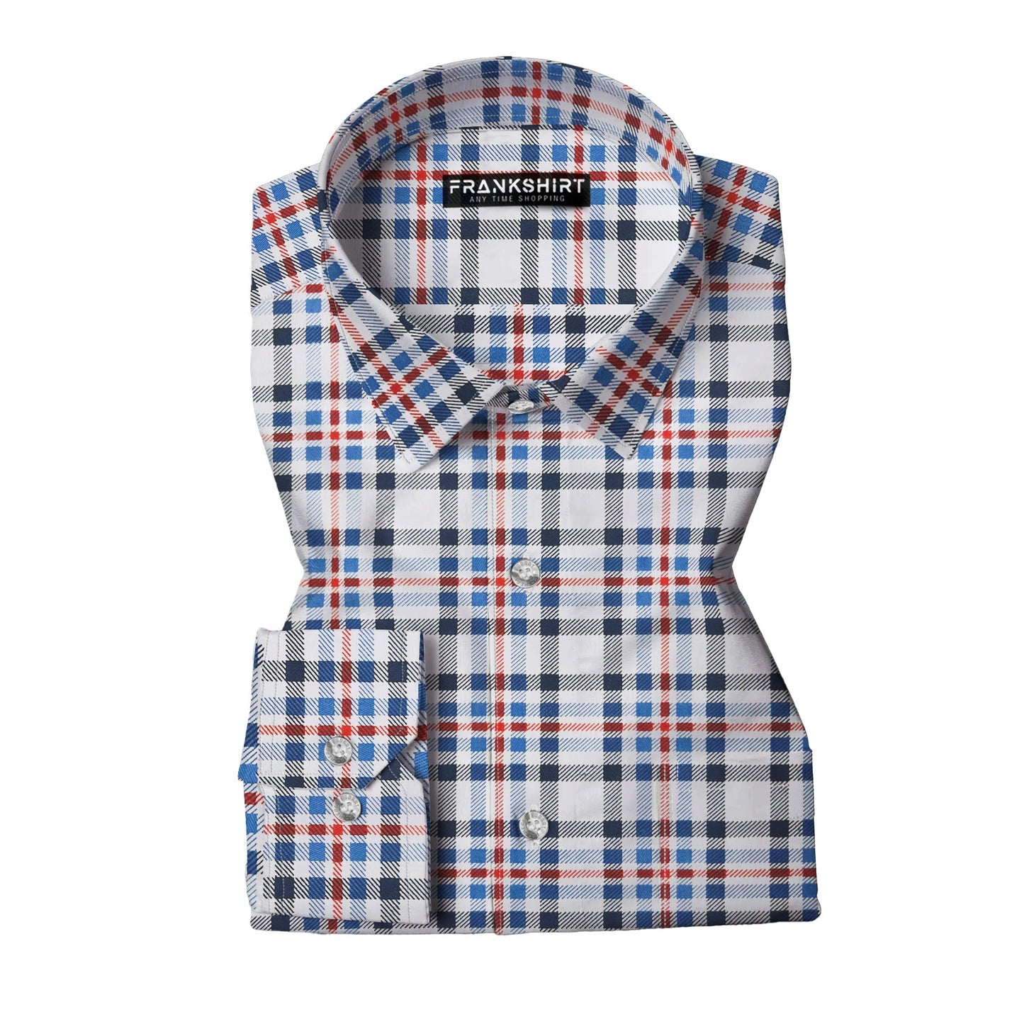 Black and Blue Check I Regular Fit I 100% Cotton Shirt