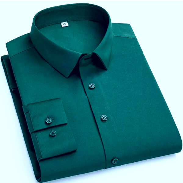 Premium Cotton Blend Solid Shirts (Bottle Green)