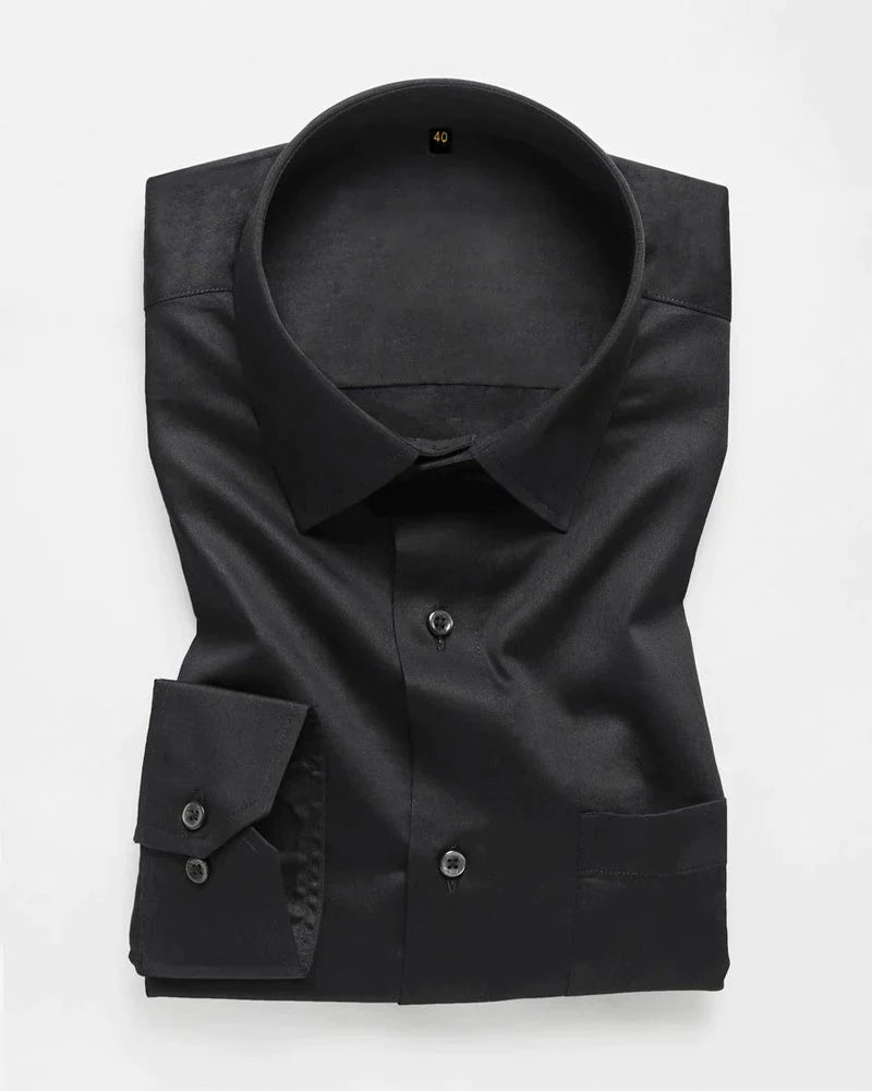 Darnandstitch® Pure Cotton Plain Black Shirt